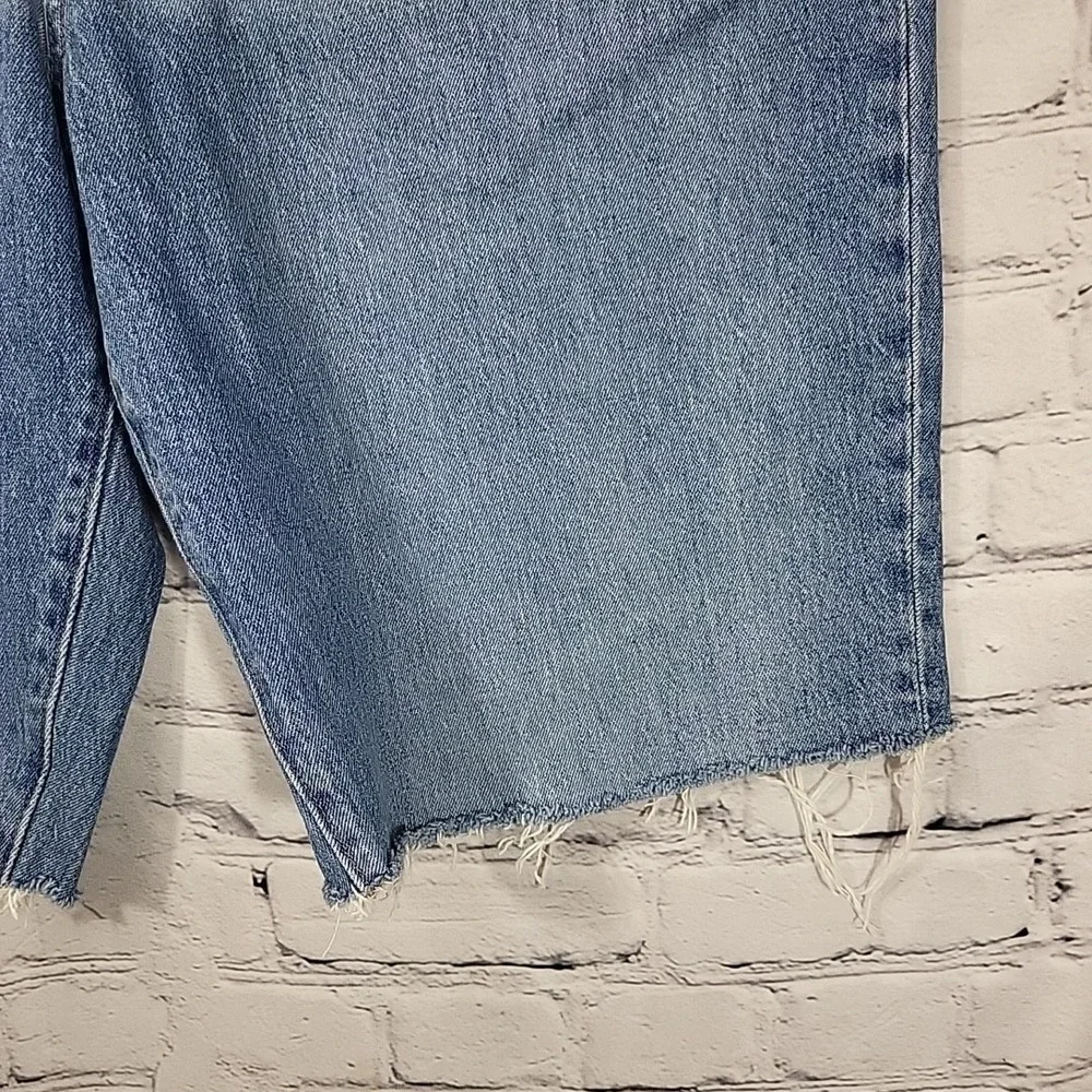 Banana Republic Shorts Mens 34 Blue Denim Cut Off Jorts Raw Hem Straight Casual‎